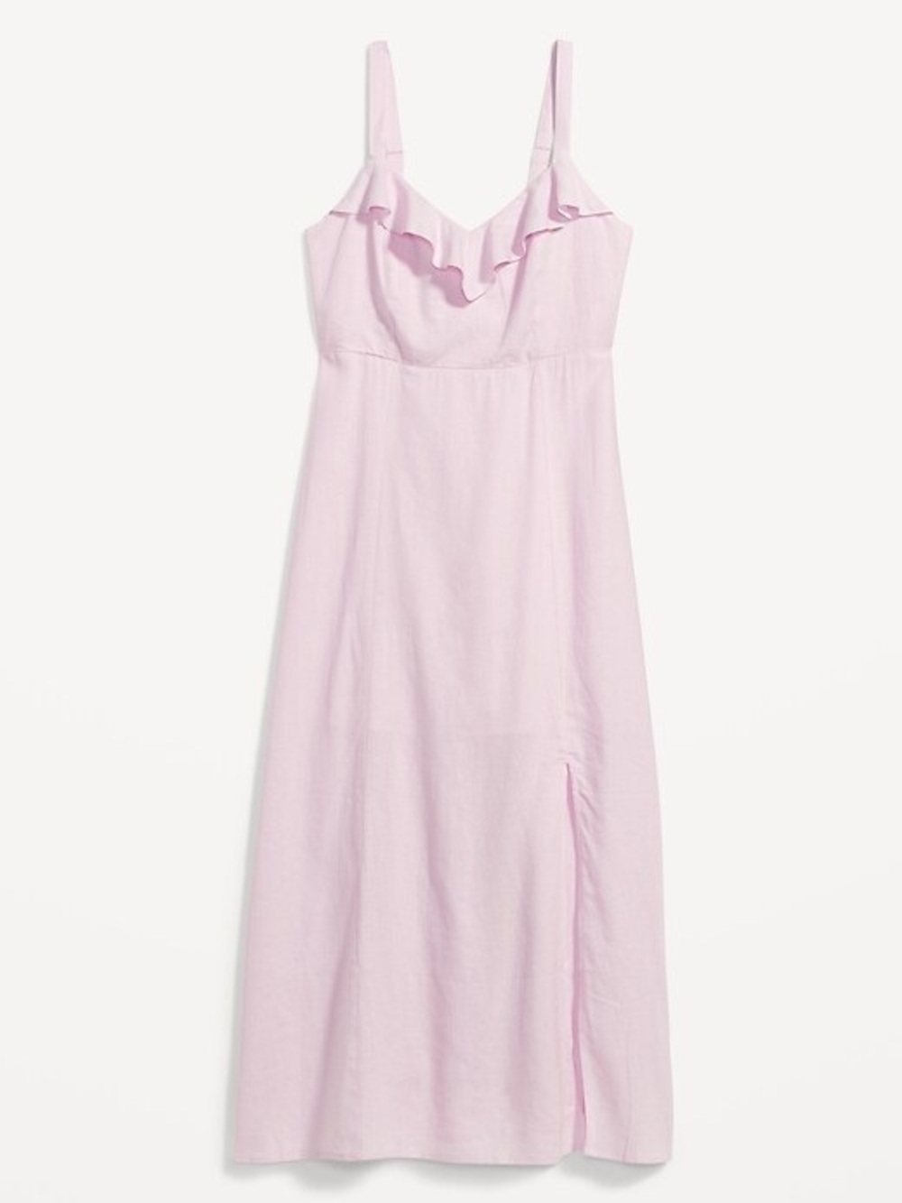 Old Navy Linen Blend Flutter Cami Maxi Dress Pink Lavender Large